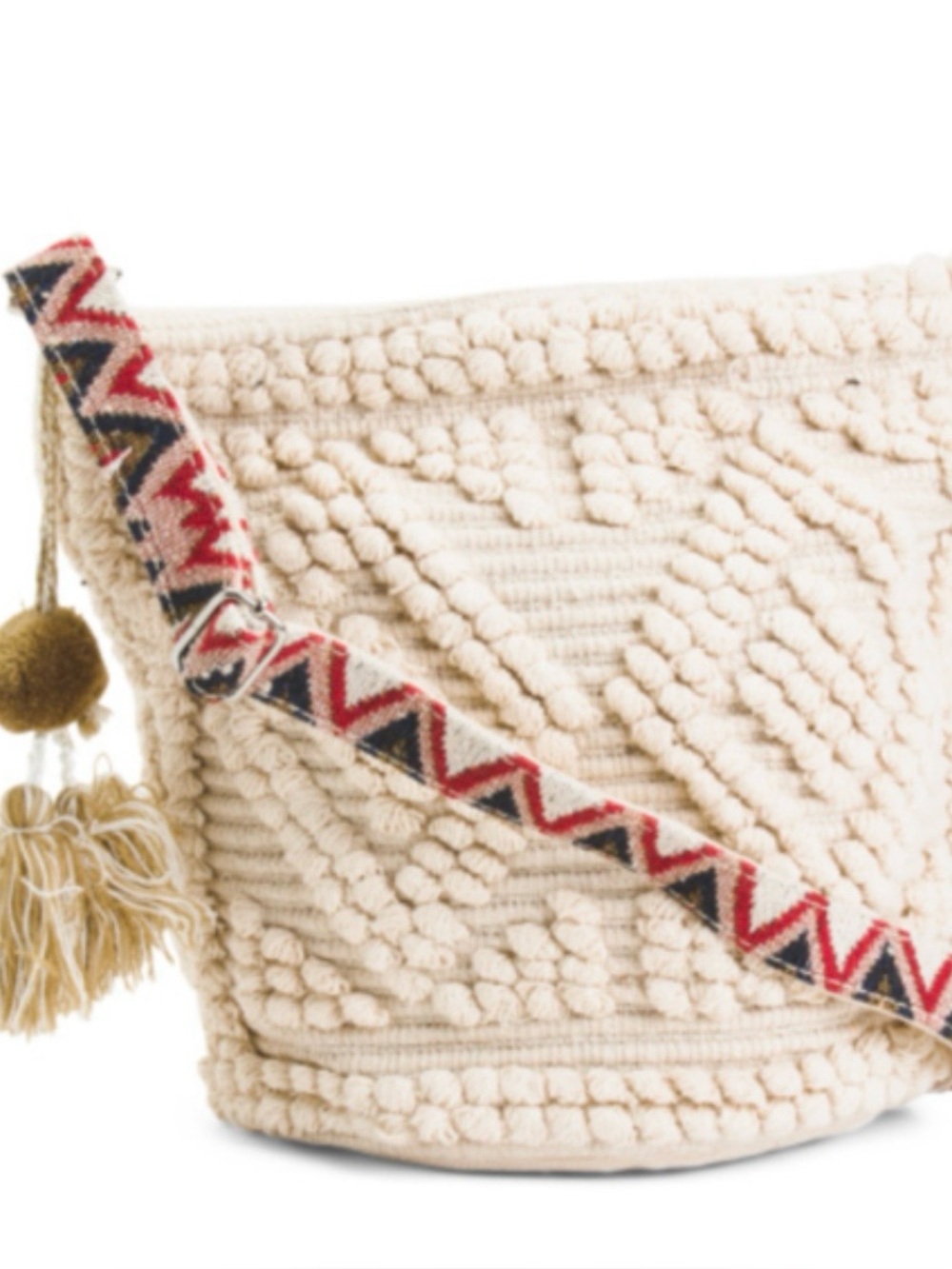 TURKS & CAICOS ~BEIGE HAND WOVEN BEACH BAG MACRAMÉ OR CROCHET CROSSBODY HANDBAG